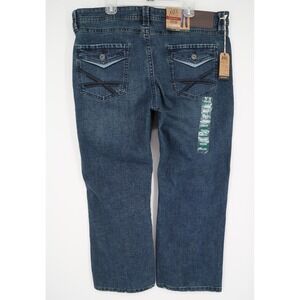 TK Axel Jeans Mens 40x30 Blue Slim Boot Bootcut Wash Stretch‎ Denim NEW